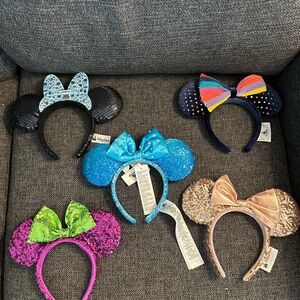 Sequined Minnie Ear Headband Collection - Assorted Colors
